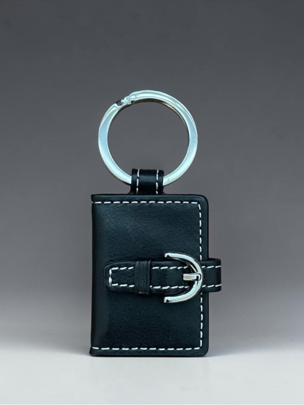 Coach Y2K mini photobook keychain bag, charm  leather w/ snap buckle vintage